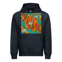 Navy western percheron horse Urban Hoodie - LillyAllenDesigns
