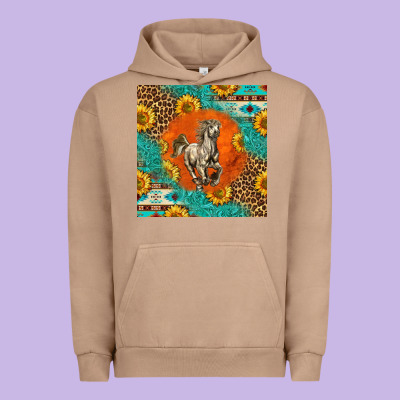 Western Percheron Horse Urban Hoodie Designed By Lillyallendesigns
