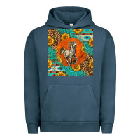 Pigment Midnight Navy western percheron horse Urban Hoodie - LillyAllenDesigns