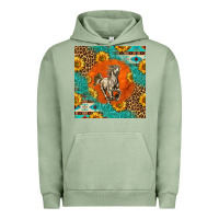 Pigment Oil Green western percheron horse Urban Hoodie - LillyAllenDesigns
