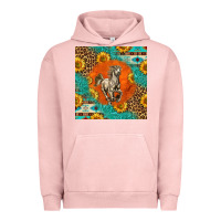 Pigment Salmon western percheron horse Urban Hoodie - LillyAllenDesigns