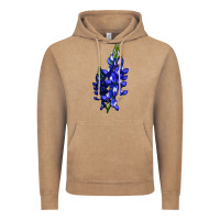 Vintage Coffee Bluebonnet Flower Vintage Hoodie - LillyAllenDesigns