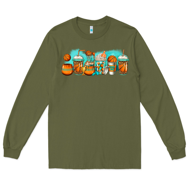 Basketball Coffee Cups Long Sleeve Tee by Jasminsmagicworld | Teevron