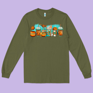 Basketball Coffee Cups Long Sleeve Tee Designed By Jasminsmagicworld