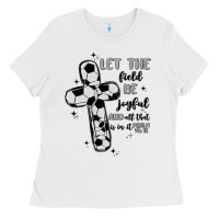 White soccer Ladies Tee - MaliasSmallBusiness