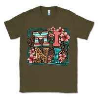 Army Green floral leopard frame mini Classic Tee - LillyAllenDesigns
