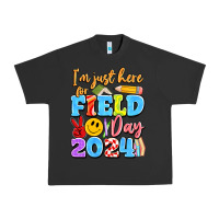 Pigment Black im just here for field day 2024 Urban Heavy Tee - Artiststas