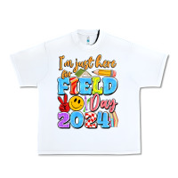 White im just here for field day 2024 Urban Heavy Tee - Artiststas