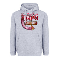 Heather Grey Valentines Day Cupid's Love Lodge Heavyweight Hoodie - FaDigitalArtStudio