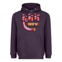 Plum Valentines Day Cupid's Love Lodge Heavyweight Hoodie - FaDigitalArtStudio