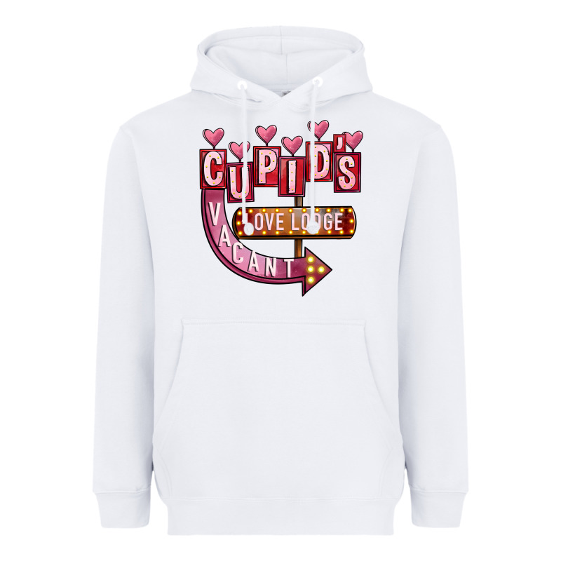 Valentines Day Cupid's Love Lodge Heavyweight Hoodie by FaDigitalArtStudio | Teevron