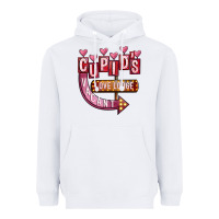 White Valentines Day Cupid's Love Lodge Heavyweight Hoodie - FaDigitalArtStudio