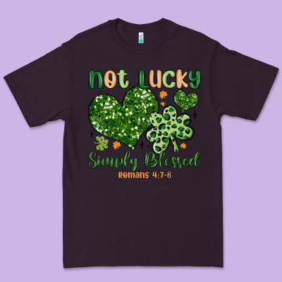 Not Lucky Simply Blessed Premium Tee Designed By Maliassmallbusiness