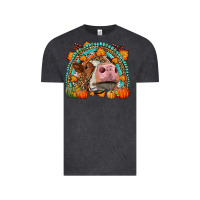 Vintage Black Fall Cow Rainbow Vintage Tee - LillyAllenDesigns
