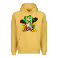 Antique Gold St. Patrick's Day cow Premium Hoodie - OliviaCreatesArt