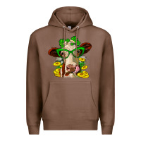 Chestnut St. Patrick's Day cow Premium Hoodie - OliviaCreatesArt