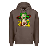 Coffee St. Patrick's Day cow Premium Hoodie - OliviaCreatesArt