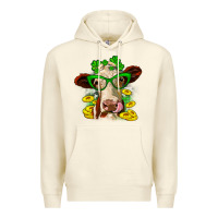 Sandshell St. Patrick's Day cow Premium Hoodie - OliviaCreatesArt