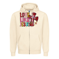 Sandshell love like jesus Zipper Hoodie - OliviaCreatesArt