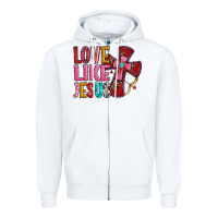 White love like jesus Zipper Hoodie - OliviaCreatesArt