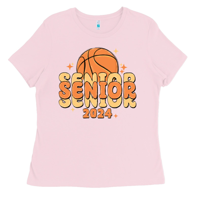 Basketball Senior 2024 Ladies Tee by MaliasSmallBusiness | Teevron