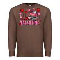 Chestnut hello valentine valentine's day truck Premium Sweatshirt - FaDigitalArtStudio