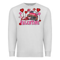 Dove Grey hello valentine valentine's day truck Premium Sweatshirt - FaDigitalArtStudio