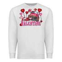 Oatmeal Heather hello valentine valentine's day truck Premium Sweatshirt - FaDigitalArtStudio