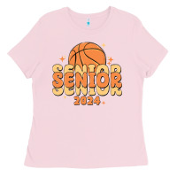 Bubblegum Pink basketball senior 2024 Ladies Tee - MaliasSmallBusiness