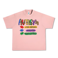 Salmon autism mama Urban Heavy Tee - Artiststas