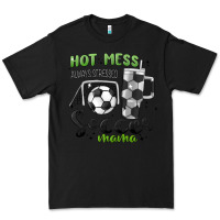 Black hot mess always stressed soccer mama stanley cup Premium Tee - MaliasSmallBusiness