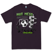 Plum hot mess always stressed soccer mama stanley cup Premium Tee - MaliasSmallBusiness