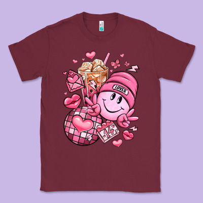 Retro Valentines Day Classic Tee Designed By Lillyallendesigns
