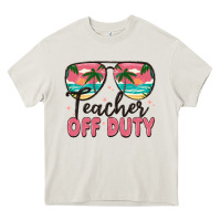 Cream teacher off duty Heavy Core Tee - MaliasSmallBusiness