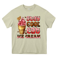 Mossy stay cool eat ice cream Heavy Core Tee - AdoDesignShop
