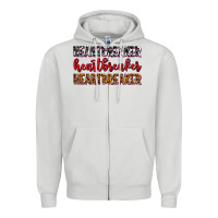 Dove Grey heartbreaker olivia Zipper Hoodie - OliviaCreatesArt