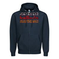 Navy heartbreaker olivia Zipper Hoodie - OliviaCreatesArt