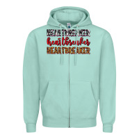 Seafoam heartbreaker olivia Zipper Hoodie - OliviaCreatesArt