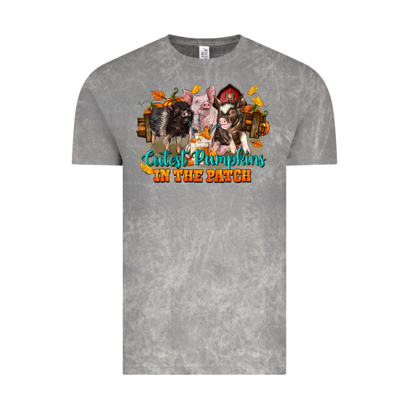 Fall Cutest Pumpkin In The Patch Pig Vintage Tee by LillyAllenDesigns | Teevron