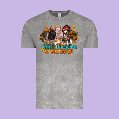 Fall Cutest Pumpkin In The Patch Pig Vintage Tee Designed By Lillyallendesigns
