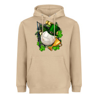 Mushroom st.patrick's day volleyball Heavyweight Hoodie - FaDigitalArtStudio