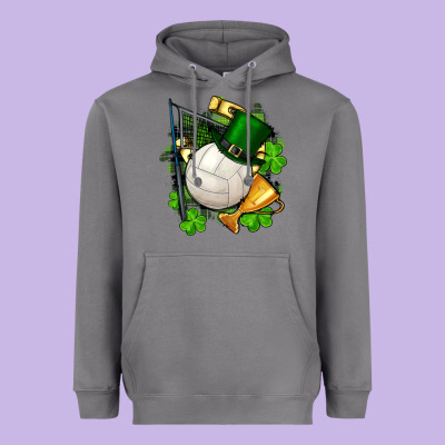 St.patrick's Day Volleyball Heavyweight Hoodie Designed By Fadigitalartstudio