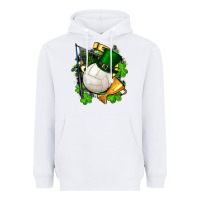 White st.patrick's day volleyball Heavyweight Hoodie - FaDigitalArtStudio