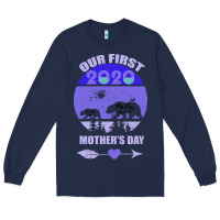 Navy Our First Baby Mama Mother s Day Long Sleeve Tee - Bettercallsaul