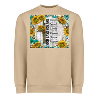 Mushroom god says you are with sunflower Heavyweight Sweatshirt - TumblerDesignByShophia