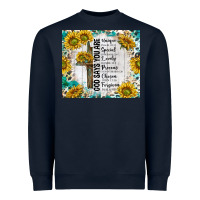 Navy god says you are with sunflower Heavyweight Sweatshirt - TumblerDesignByShophia