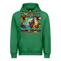 Emerald Haflinger Horse Aztec Urban Hoodie - LillyAllenDesigns