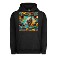 Pigment Black Haflinger Horse Aztec Urban Hoodie - LillyAllenDesigns