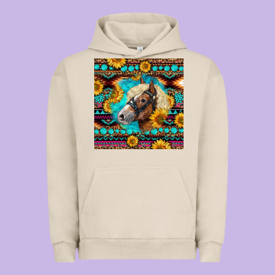 Haflinger Horse Aztec Urban Hoodie Designed By Lillyallendesigns