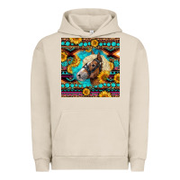 Pigment French Oak Haflinger Horse Aztec Urban Hoodie - LillyAllenDesigns